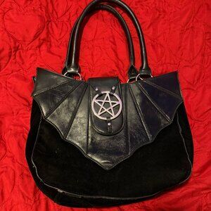 Restyle Batwing Velvet Purse